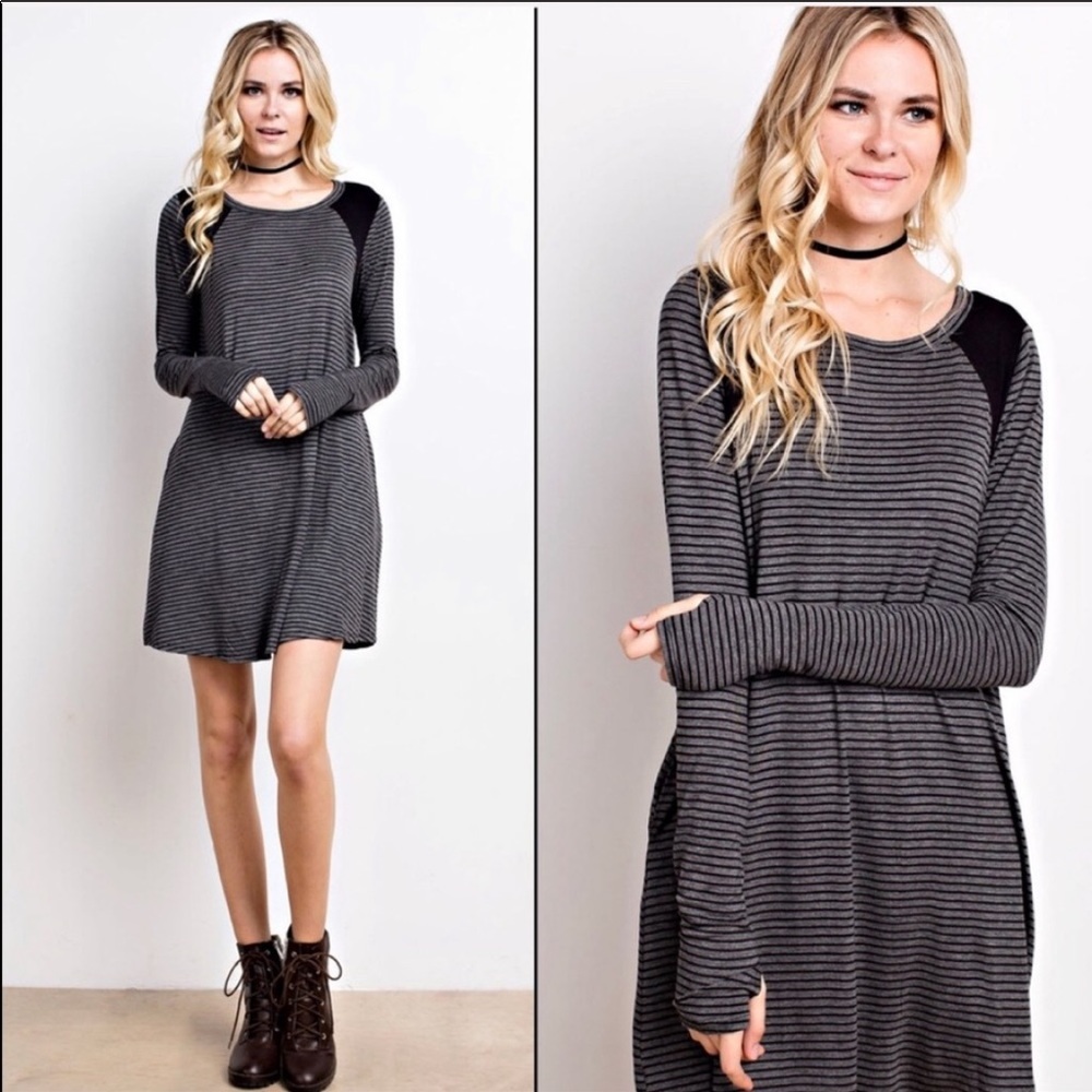 Long Sleeve Stripe Dress